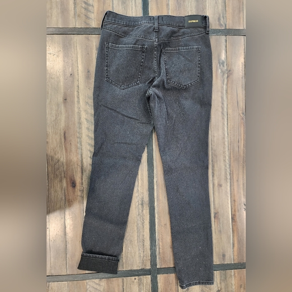 Express Mid rise 4 way hyper stretch dark gray skinny jeans - Picture 2 of 8